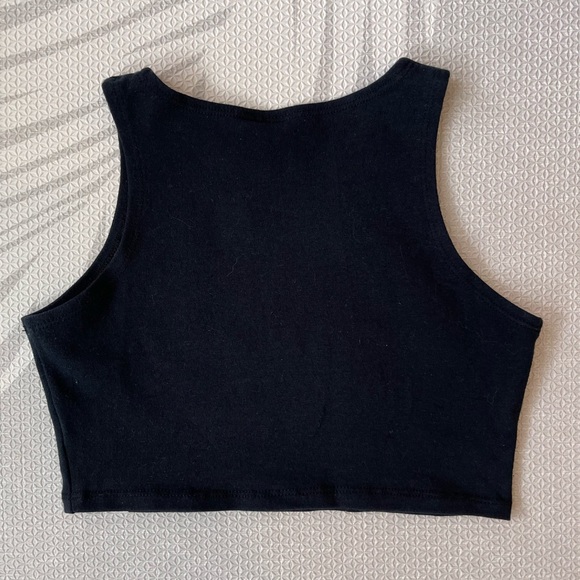 California Black Racerback Crop Top - Picture 2 of 3